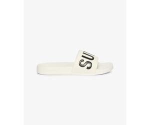Claquettes de piscine vÃ©ganes fille Superdry Core Blanc 3/4 ans