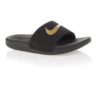 Nike Kawa Slide (GS/PS) Chaussures de Plage & Piscine, Noir (Black/MTLC Gold 003), 38.5 EU