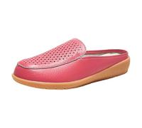 Claquettes Femme Baskets Et Chaussures de Sport Femme Chaussures pour Femmes Talons Grossiers Bottes Courtes en Cuir Bottes Talons Hauts Femmes à glissière Confortable Orthopédique Rose Vif 34