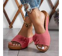 Claquettes Femme,Chaussure Femme ete,Sandale Femme été Mules Confortable en Cuir pour,Chaussures Orthopédiques Femme,Femme Sandale Mode Bout Ouvert Compensées,Plateforme Pantoufles