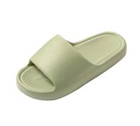 Claquettes Femme Claquette Été Chaussons d’Été en Caoutchouc Confortables Femme Pantoufles Piscine Douche (Green, 36)