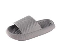 Claquettes Femme Claquette Ete Pantoufles Cloud Femme Chaussons d'été en Caoutchouc Confortable Claquette Femme été Pantoufle Antidérapantes Plage Chaussure Femme Pantoufles Comfy Piscine (Grey, 44)