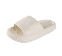 Claquettes Femme Claquette Ete Pantoufles Cloud Femme Chaussons d'été en Caoutchouc Confortable Claquette Femme été Pantoufle Antidérapantes Plage Chaussure Femme Pantoufles Comfy Piscine (White, 36)