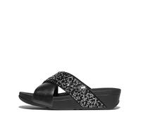 FitFlop Claquettes femme Lulu Crystal-Mix Metallic Cross Noir 41