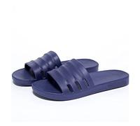 Claquettes Femme Personnalité de la mode maison pantoufles été Couples salle de bain sandales hommes et femmes intérieur glisser un mot glisser Chaussons de Douche ( Color : Navy blue , Size : 38 )