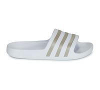 adidas Mixte Adilette Aqua Slides, Cloud White / Platinum / Cloud White, 40.5 EU
