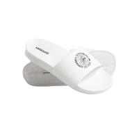 Superdry Claquette Logo Ring Homme Blanc Caoutchouc Taille S