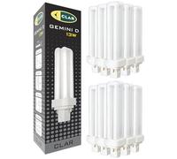 CLAR Ampoule Fluorescente Gemini D 13W 2700K G24d-1 Lumière Blanc Chaud Tube Compact 2 Broches CFL Technique Professionnelle Remplacement Précis Basse Consommation Éclairage Intérieur