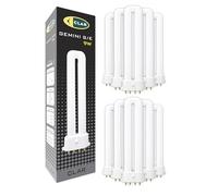 CLAR Ampoule Fluorescente Gemini S/E 9W 4000K G23 Lumière Blanche Naturelle Basse Consommation Lampe Verticale CFL Technique Précise Remplacement Compact Éclairage Intérieur