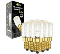 CLAR - Ampoule Four E14 25W 300 Degrés pour Frigo et Lampe de Sel (Pack de 5)