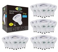 CLAR - Ampoule GU10 LED 7W, Ampoule GU10 LED, Spot LED GU10, Ampoule LED GU10 Ampoule LED GU10, Spot GU10 LED Blanc Neutre 4000ºK (Pack 20)