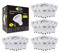 CLAR - Ampoule GU10 LED 7W, Ampoule GU10 LED, Spot LED GU10, Ampoule LED GU10 Blanc Froid Ampoule LED GU10, Spot GU10 LED Blanc Froid (Pack 20)