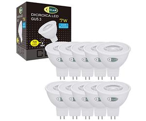 CLAR - Ampoule GU5.3 LED, LED 12V, MR16, Blanc Neutre 4000ºK (Pack 10)