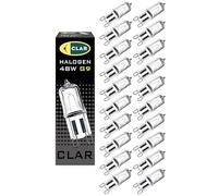 CLAR - Ampoule Halogène G9 48W pour Four, Lampadaire Halogène, Lampe 48W (Pack 20)