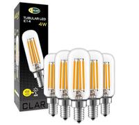 CLAR - Ampoule LED E14 4W 230V 3000K, Remplacement pour Hotte Aspirante, Réfrigérateur Whirlpool, Lumière Chaude, Format Compact Haute Température, Cuisine et Électroménager (Pack 5)