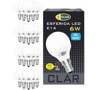 CLAR - Ampoule LED E14 6W 4000ºK, Petit Culot à Vis, Intérieur, Économie d'Énergie (Pack de 20)