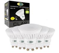 CLAR Ampoule LED GU10 10W Céramique Spot Blanc Froid 6000K Pack 5