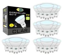 CLAR - Ampoule LED GU10 9W, lumière froide (Pack 20)