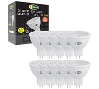 CLAR - Ampoule LED GU5.3 MR16 12 V, 3,5 W, 3000 K Blanc chaud, Non dimmable (Pack 10)