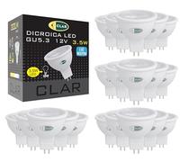 CLAR - Ampoule LED GU5.3 MR16 12 V, 3,5 W, 4000 K Blanc neutre, Non dimmable (Pack 20)