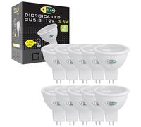 CLAR - Ampoule LED GU5.3 MR16 12 V, 3,5 W, 6000 K Blanc froid, Non dimmable (Pack 10)