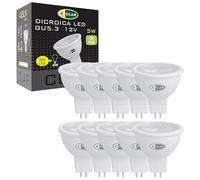CLAR - Ampoule LED GU5.3 MR16 12 V, 5 W, 6000 K Blanc froid, Non dimmable (Pack 10)