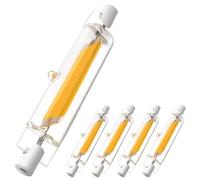 CLAR- Ampoule LED R7S 78mm, Ampoule R7S 78mm, R7S LED, R7S LED 78mm, Ampoule R7S LED, Ampoule R7S LED 78mm, LED R7S, Ampoule LED R7S, Ampoule Tube, r7s 78mm, R7S 78mm LED, 6W 3000ºK (Pack 5)