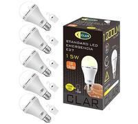CLAR - Ampoule Rechargeable E27, Ampoule Sans Electricite, Ampoule, 15W, Sans USB (Pack 5)