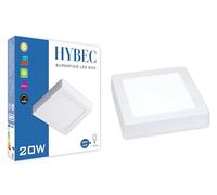 CLAR - Downlight LED surface 20 W carré, plafonnier pour plafond, applique de surface, lumière neutre 4000ºK (Pack 1)