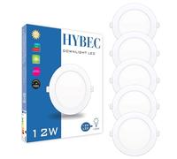 CLAR HYBEC - Spot LED Encastrable Extra Plat 12W, Downlight pour Salle de Bain, Blanc Neutre 4000K (Pack de 5)