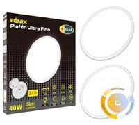 CLAR - Plafonnier LED 40 CM, Plafonnier LED Rond, Plafonnier Salle De Bain, Plafonnier LED Salon, Plafonnier LED Chambre, Plafonnier LED Cuisine, 40W (Pack 2)