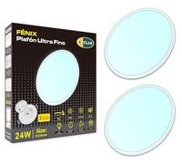 CLAR - Plafonnier LED Multi-Pièces pour Salle de Bain, Salon, Chambre et Cuisine - Blanc Froid 6000K, 24W (Pack 2)