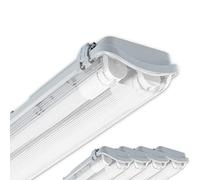 CLAR - Réglette LED Étanche 18W, 120 cm, 2 Tubes LED non inclus (Pack de 5)