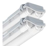 CLAR - Réglette LED Étanche 24W, 150 cm, 2 Tubes non inclus (Pack de 2)