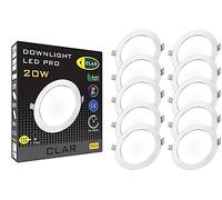 CLAR- Spot LED Encastrable 20W Extra Plat, Downlight pour Salle de Bain, Blanc Neutre 4000K (Pack 10)