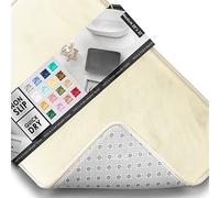 Clara Clark Bathroom Rugs, Velvet Memory Foam Bath Mat, Non-Slip, Machine Washable Bath Rugs - Dries Quickly, Ultra Soft Plush Bath Mats for Bathroom, 20 x 32, Solid White