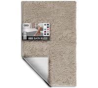 Clara Clark Hearth & Harbor - Tapis de Bain Chenille, Lavable en Machine, Dos antidérapant, séchage Rapide, Beige, 50,8 x 81,3 cm
