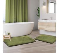 Clara Clark Lot de 2 tapis de bain Tapis de bain en mousse mmoire de forme Tapis de salle de bain doux Antidrapant et super absorbant