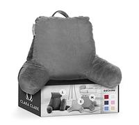 Clara Clark Oreiller TV en Mousse à mémoire de Forme déchiquetée pour Enfants, Adolescents et Adultes, Gris, Taille M