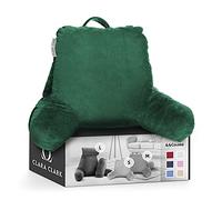 Clara Clark Oreiller TV en Mousse à mémoire de Forme déchiquetée pour Enfants, Adolescents et Adultes, Vert Chasseur, Taille M