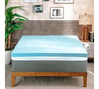 Clara Clark Surmatelas en Mousse à mémoire de Forme de 10,2 cm, surmatelas en Mousse à mémoire de Forme infusée de Gel, Design ventilé, lit Simple XL