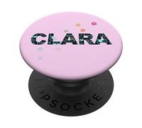 Clara - Un beau nom avec des papillons. PopSockets PopGrip Interchangeable