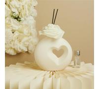 CLARALUNA Bonbonnière de mariage, parfum diffuseur rond avec cœur en porcelaine blanche avec boîte 2026