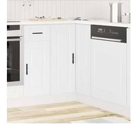 Clarence* Armoire d'angle de cuisine Porto - Meuble cuisine/Grande Capacité - blanc bois d'ingénierie EU169068