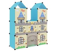 CLARENCE® Armoire de rangement pour enfants - Anti-poussière - avec 8 cubes Bleu PP LL32