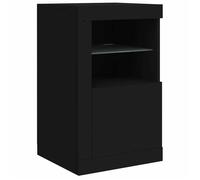 CLARENCE® Armoire latérale - UU - avec lumières LED noir bois d'ingénierie FR846