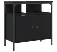 CLARENCE® Armoire lavabo de salle de bain - Armoire sous évier - noir 60x30x60 cm LL0529