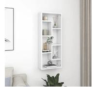 ""CLARENCE""Armoire/Meuble mural, Étagère murale Blanc 36x16x90 cm ,Bois d'ingénierie EU993094