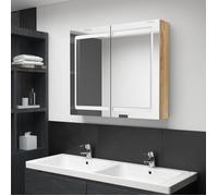 Clarence* Armoire murale à LED,SOLOMON,Meuble de salle de bain à miroir LED Chêne 80x12x68 cm &Europ8877969