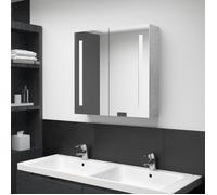 Clarence* Armoire murale à LED,SOLOMON,Meuble de salle de bain à miroir LED Gris béton 62x14x60 cm &Europ6177114